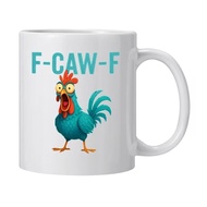 Fabiann® Funny Coffee Mug F Caw F Chicken Mug Funny Rooster Coffee Mug 330ml Ceramic Cup for Men Wom