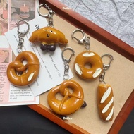 Simulated food alkaline water bread bag pendant Croissant hand croissant car hanging necklace access