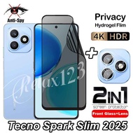 2in1 Honor X8d 4G 5G 2025 Anti-Privacy Hydrogel Films and Camera Flim For Honor X8 a b c d HONOR X8D