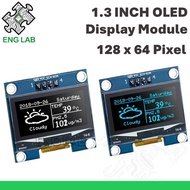 ENGLAB★1.3 Inch OLED, I2C IIC Communication Protocol, 128x64 Pixel, OLED Display Module For Arduino