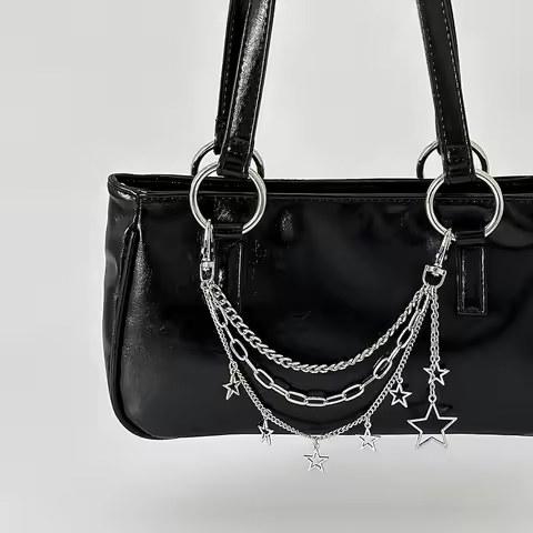 Y2k Metal Bag Chain For Y2k Itabag Chain DIY Handles Bows Cross Stars Pendant Shoulder Bag Chain Str
