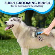 Pet grooming brush Pat Your Pet Deshedding Brush - Double-Sided Undercoat Rake for Dogs & Cats - She