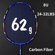 GY 8U 62g Carbon Fiber Badminton Rackets Ultra Light Badminton Racket 24-32LBS