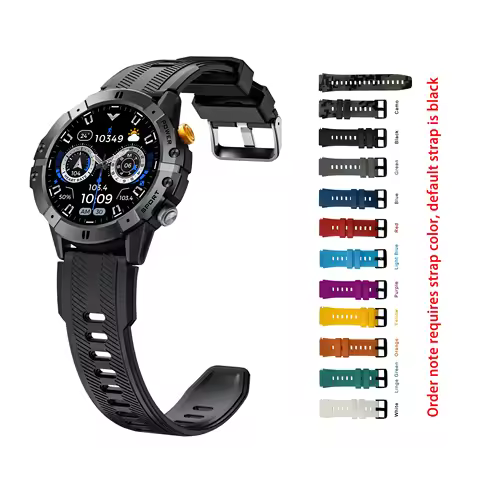 C29 Outdoor Sports Smartwatch Rugged Fall Resistant Titanium Bezel BT Call Message Alert Sleep Monit