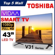 [KL Selangor Only] TOSHIBA 43" FULL HD LED Smart Televisyen TV 43V31MP 43V31MP 43V31LP VIDAA