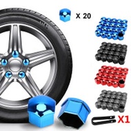 20Pcs 17mm Car Wheel Nut Caps Auto Hub Screw Cover Anti-rust Bolt Rims Exterior Decoration Special S