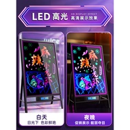 Papan pendarfluor LED, papan hitam kecil yang bercahaya, papan iklan, papan iklan boleh dicas semula