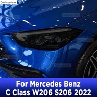 For Mercedes Benz C Class W206 S206 2022 Car Exterior Headlight Anti-scratch Front Lamp Tint TPU Pro