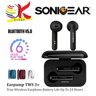 SONICGEAR EARPUMP TWS 3+ BLUETOOTH WIRELESS TWS WITH MIC MICROPHONE/ BATTERY LIFE UP TO 24 HOURS EARSET
