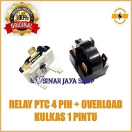 Ptc 4-Pin Refrigerator Overload Relay Economical 4-Pin Refrigerator Relay/