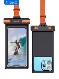 Topk กระเป๋าโทรศัพท์กันน้ำ, [หน้าจอใต้น้ำ] เคสโทรศัพท์กันน้ำ IPX8ใช้ได้กับโทรศัพท์มือถือถึง7.0นิ้ว