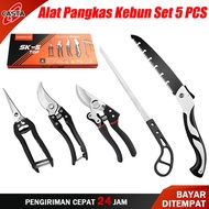 CASTA 5PCS/SET Alat Pemangkas Taman Stainless Steel Set Gunting Pemangkas Gergaji Lipat Gergaji Ekor
