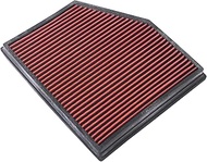 DEMULAX Replacement Air Filter High Flow Cold Air Intake Filter Washable Fits, for BMW, E60 E61 E63