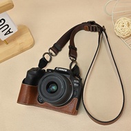 Canon R10 Leather Case R50 Base Half Set Portable R50V Can Directly Pick Up Battery Camera Accessori