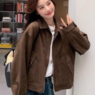 Maillard Crock Spring Autumn Jacket Women New Retro Short High-end Korean Slim Jacket BESK