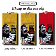 VNWekome self-adhesive tempered glass Transparent 034, Anti-peeping 28 057 degrees, 360 degrees 058 