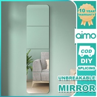 Aimo Home DIY HD Mirror Wall Sticker Full Body Mirror Stitching Mirror Self Adhesive Mirror