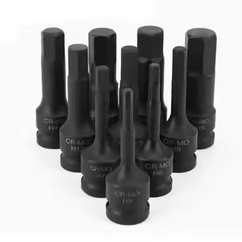 1/2 Inch Drive Impact Hex Bit Socket Set Allen Key Metric H4 H5 H6 H7 H8 H9 H10 H11 H12 H13 H14 H15