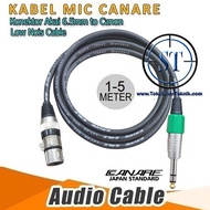 kabel canare jack akai trs 6.5mm stereo male to jack xlr female 3 pin - 2 meter hitam