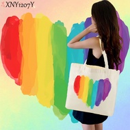 Thai Gay Rainbow Printed Canvas Bag Large Capacity 13