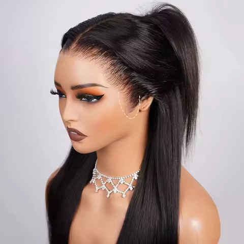5x5 Glueless Wig 34 Inch 250 Density Bone Straight 13x6 13x4 HD Transparent Lace Frontal Wig Brazili