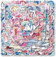 200Pcs Summer Stickers Blue Pink Girls Ocean Sticker Beach Aesthetic Stickers Pack Waterproof Vinyl