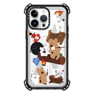 Cute Bear Super Impact Resistant Bounce Magsafe Case for iPhone 15 14 13 12 11 Pro Max Hard Acrylic Case for 14 15Plus Protective Wireless Charge Support Anti-Impact Cover