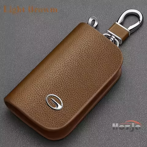 Car Leather Key Case Zipper Key Cover for GAC GS8 GA8 GS4 GS3 S7 EMZOOM GA3S Remote Control Protecti