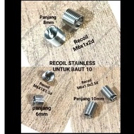 (10pcs) Thread Repair Recoil. M6x1.0x1.5d Length 6mm. M6x1.0x2d length 8mm . M6x1.0x2.5d length 10mm