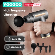 YOOGOO Massage Gun Alat pijat elektrik pijat alat getar seluruh badan MINI MASSAGER GUN-Grey-Black 4