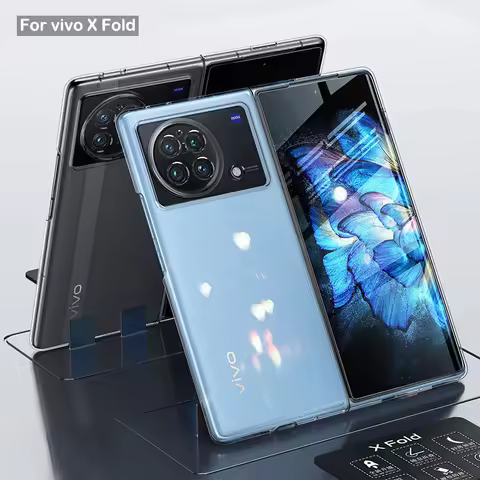 Case for vivo X Fold XFold Luxury Clear Hard PC Frame Bare Feeling Transparent Folding Phone Cover v