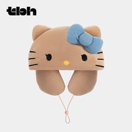 Tbh Wild Beast Home Hello Kitty หมอนอิงคุ้มกันคอ U-Shaped Travel หมอนอิงคุ้มกันคอแบบมีฮู้ดสำหรับใช้ใ