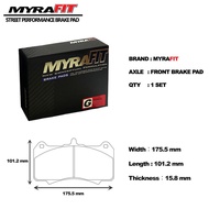 MYRAFIT PERFORMANCE RACING BRAKE PAD AP RACING CP8520 / CP7555