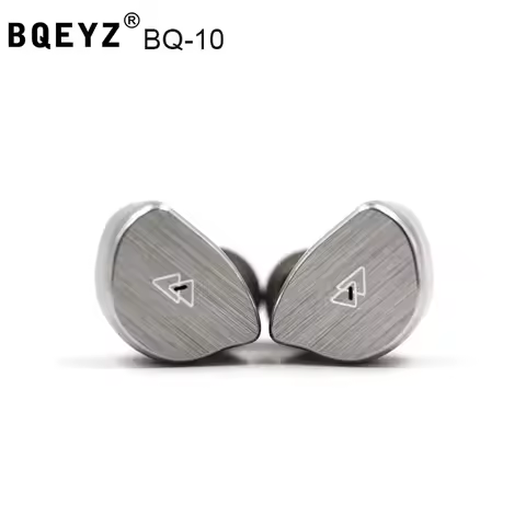 BQEYZ BQ10 HiFi in-Ear Wired Earphones 12mm PET Dynamic Driver IEMs 0.78mm 2Pin Detachable OFC Silve
