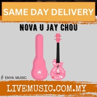 Enya Nova U Jay Chou Limited Edition Carbon Travel Concert Ukulele - Pink / Black