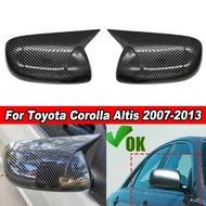 ฝาครอบกระจกมองข้างรถยนต์ทำจากคาร์บอนไฟเบอร์2ชิ้นฝาครอบกระจกมองหลังด้านหลังของรถยนต์อุปกรณ์เสริมวัสดุ