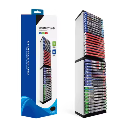 Host Disc Double-layer Storage Box Holder Game Disk Tower Vertical Stand Can Store 36 Game Discs For