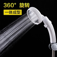 Rotating stainless steel supercharged shower set nozzle with switch pressurized shower set head bath