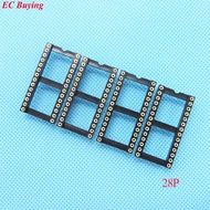17pcs Round Hole 28 Pin 2.54MM DIP IC Socket Adaptor Solder Type Wide Connector (If you need other q