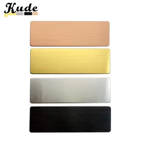 10Pcs Laser Engraving Metal Name Badge Gold Silver Color Mirror Brushed Stainless Steel Badge Blank 