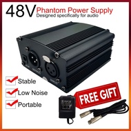 48V Phantom Power Supply with 18V power supply ( Free XLR Male To Female cable)