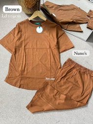 Oneset Kaos Pendek Nunos || Setelan Wanita Polos Celana Pendek Lengan Pendek Terbaru