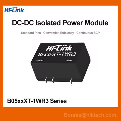 Hi-Link DC-DC Isolated Power Module B0505XT-1WR3 B0503/09/12/15XT-1WR3 Unregulated 1W 3.3V/5V/9V/12V