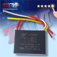 5 CABLE CAPACITOR CBB61 2+2.5+2.5 Uf CBB61 2UF 2.5UF 5UF