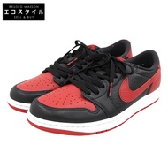 Nike Air Jordan 1 Retro Low OG "Banned" shoes, like new, men's, black/ RED , size 28.5cm, IW6276-001