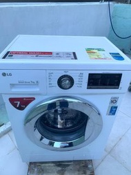 LG 洗衣機 7KG 纖薄款 大眼雞 變頻 慳位 1200轉 WF-T1207MW (可櫃底安裝 可飛頂) 二手電器 清倉大減價 最新款 貨到付款 精選貨品 香港二手 二手洗衣機 雪櫃 搬屋 傢俬 家