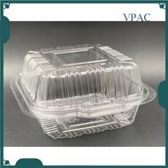 OPS-C10 BENXON Burger Box Tray with Lock [ 100pcs± ] Bakery Disposable Plastic Clear Food Box - Big 