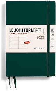 LEUCHTTURM1917 - Weekly Planner 2025, Hardcover, Paperback (B6+), Forest Green (Jan 1 - Dec 31, 2025