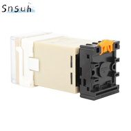 SNSUH Digital Time Relay, with Socket Base DH48S‑2Z Time Relay, Precision Timing 0.01S-99H99M 220V D