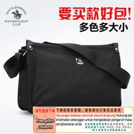 Get Q Santa Barbara Polo & Racquet Club Shoulder Bag Men's Casual Messenger Bag Canvas Horizontal Ox